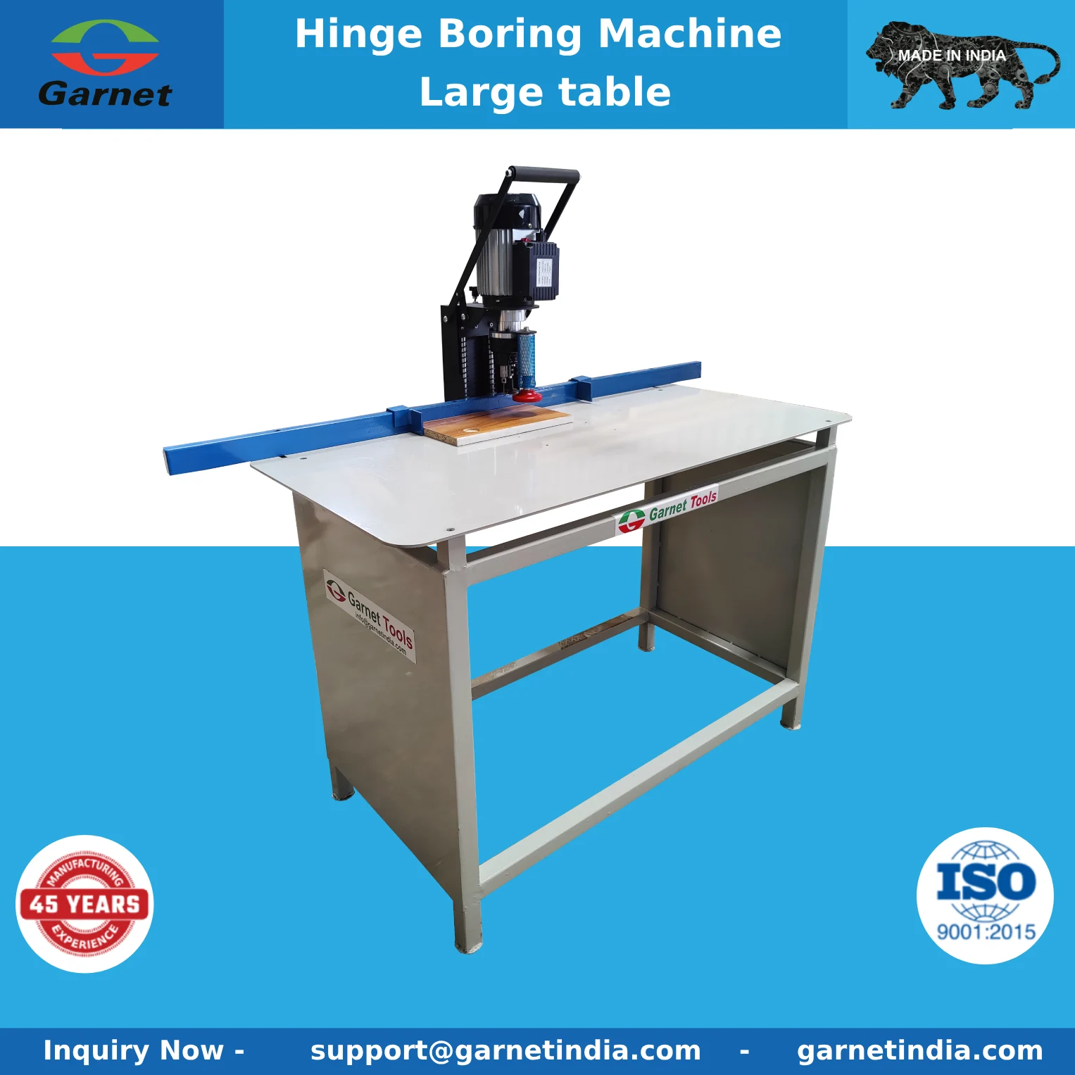 Hinge Boring Machine, Large table