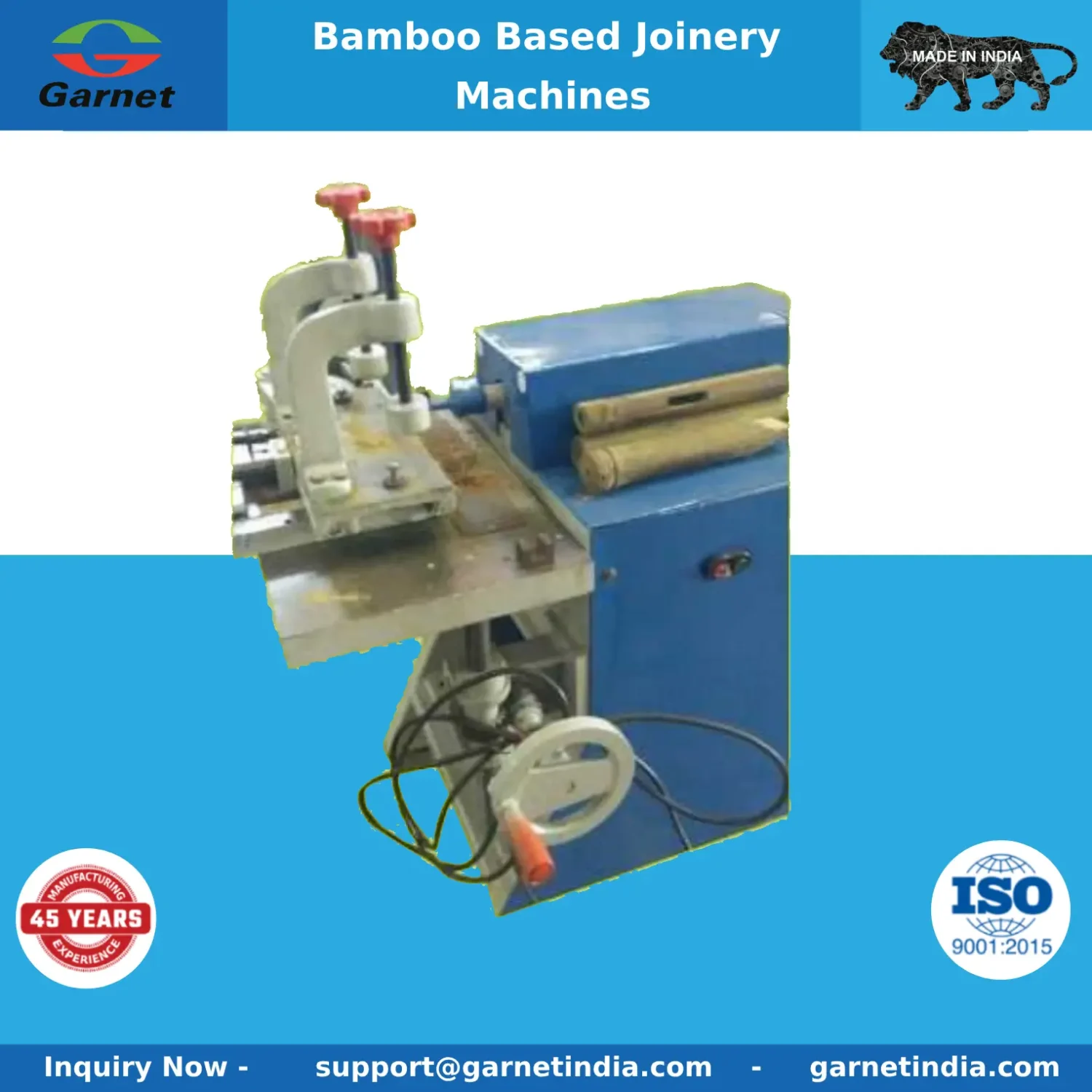 Bamboo based joinery machine