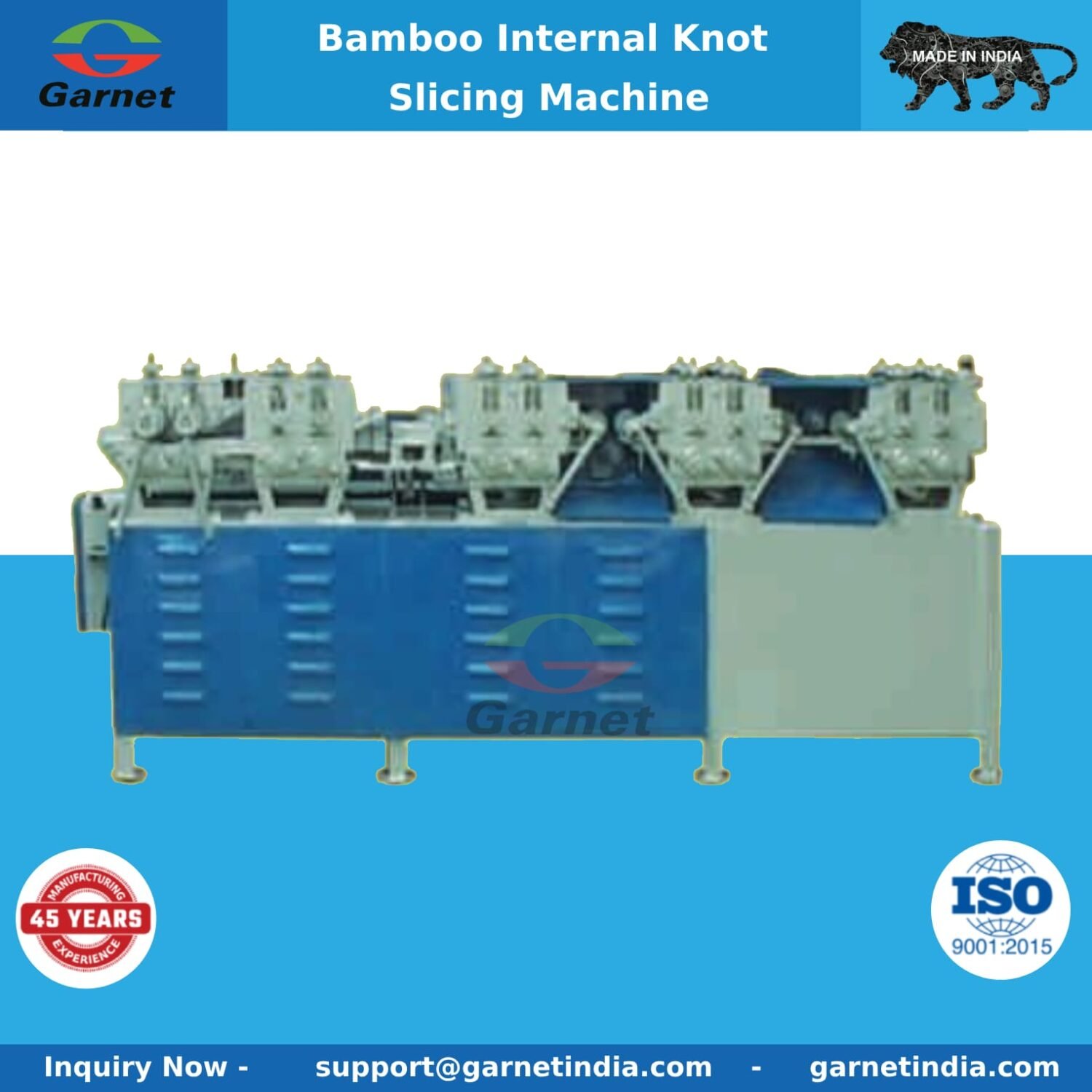 Bamboo Internal Knot cum Width Sizing cum Two-side Planning cum Slicing Machine