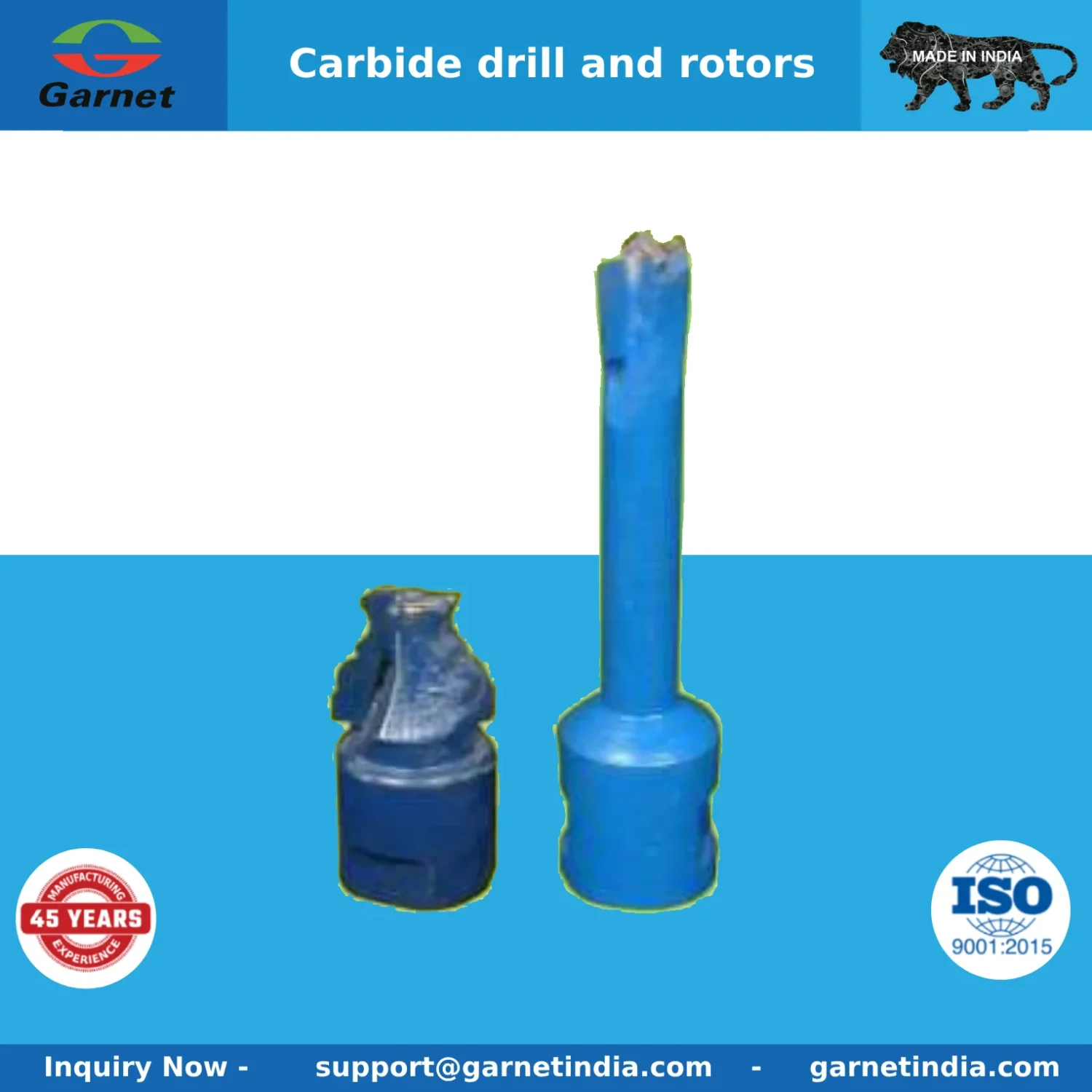 Carbide drill and rotors