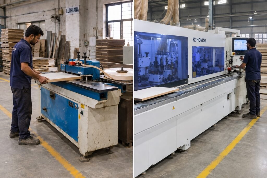 Automatic vs manual edge banding machine