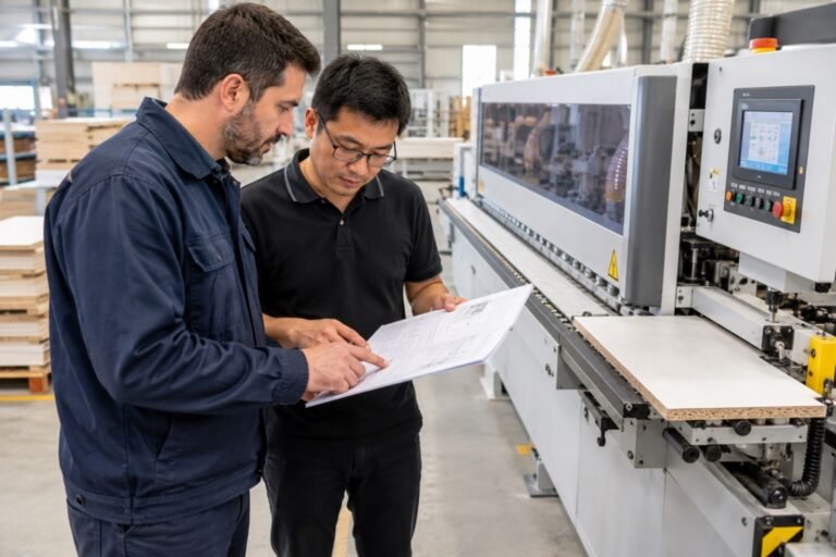 Edge banding machine for modular furniture