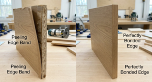 Hot melt glue edge bander bond quality comparison